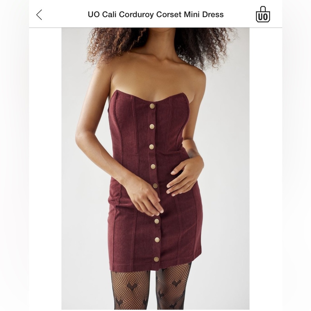 UO cord corset mini dress